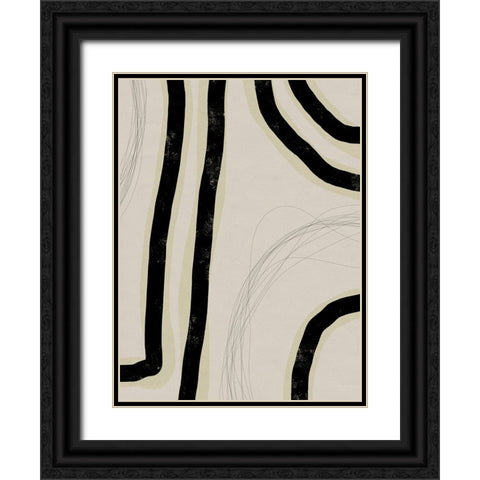 Ivory Stone II Black Ornate Wood Framed Art Print with Double Matting by Holman, Nicholas