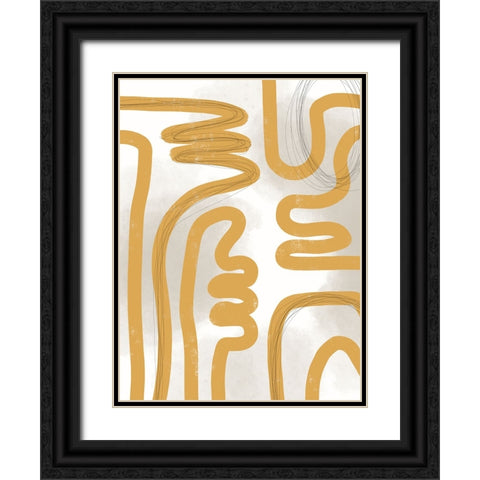 Golden Path II Black Ornate Wood Framed Art Print with Double Matting by Holman, Nicholas