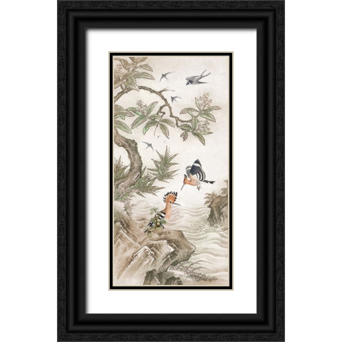 Chinoiserie II Black Ornate Wood Framed Art Print with Double Matting by Hunziker, Steve