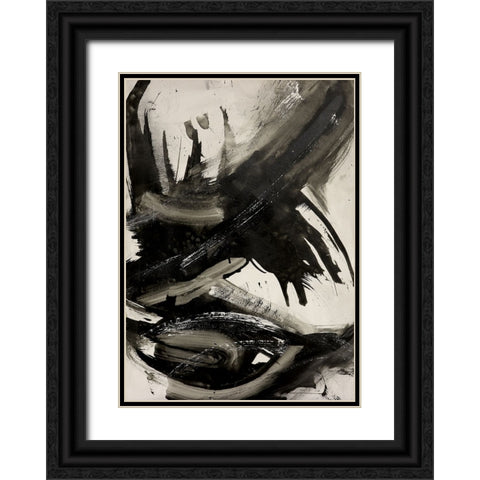 Splash II Black Ornate Wood Framed Art Print with Double Matting by Eaton, Winnie
