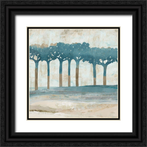 Trees at Dusk Black Ornate Wood Framed Art Print with Double Matting by Kouta, Flora