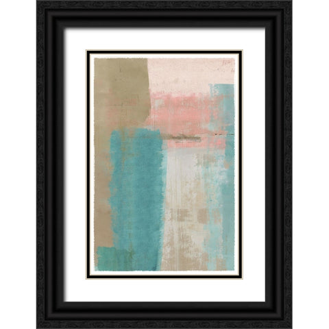 Pastel Blush II Black Ornate Wood Framed Art Print with Double Matting by Kouta, Flora