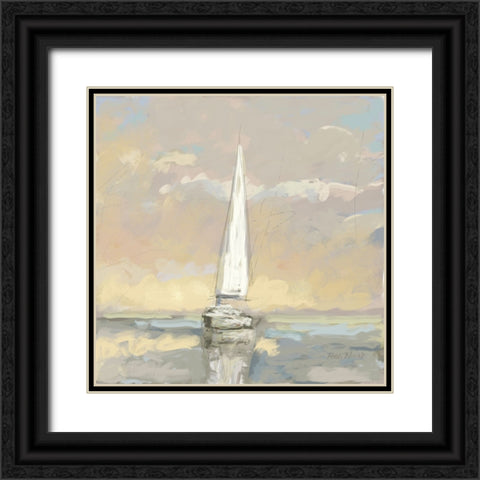 Boats I Black Ornate Wood Framed Art Print with Double Matting by Novak, Rick