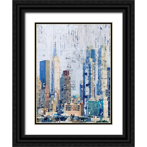 New York City Black Ornate Wood Framed Art Print with Double Matting by Orlov, Irena