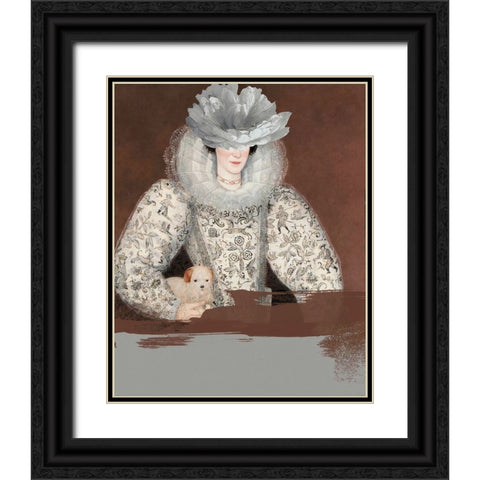 Portrait of a Lady, With a Touch of Modern Black Ornate Wood Framed Art Print with Double Matting by Orlov, Irena