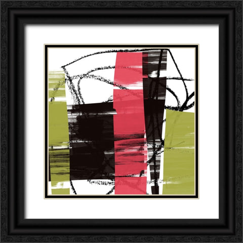 Glitch Black Ornate Wood Framed Art Print with Double Matting by Orlov, Irena