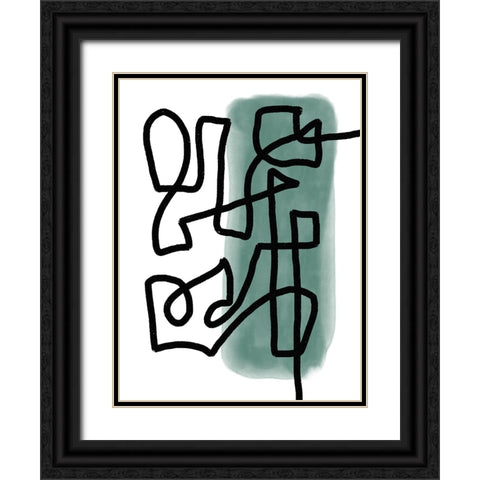 Hullabaloo II Black Ornate Wood Framed Art Print with Double Matting by Schlotzhauer, Jim