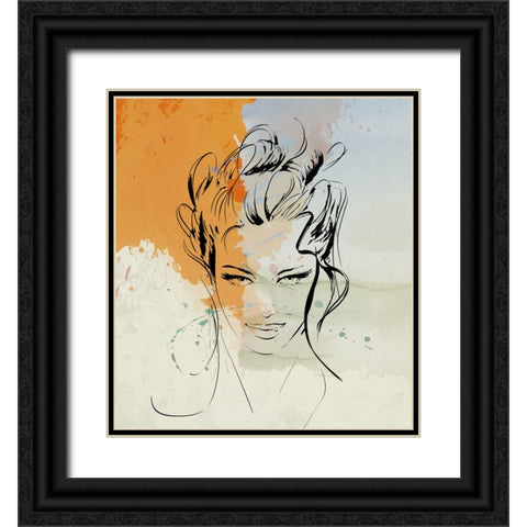 Pearl I Black Ornate Wood Framed Art Print with Double Matting by Smith, Karen