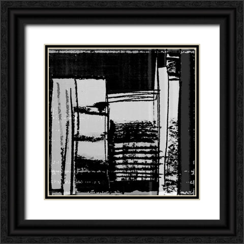 Blackout I Black Ornate Wood Framed Art Print with Double Matting by Smith, Karen
