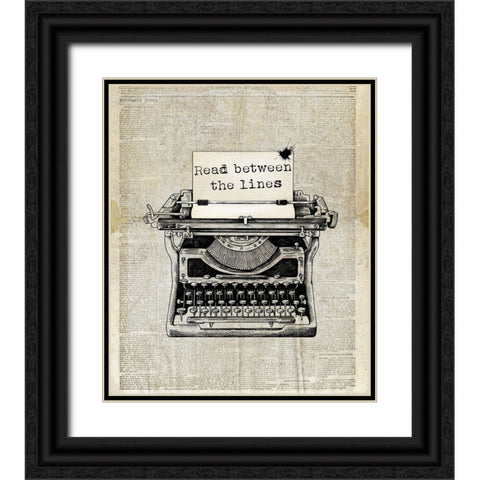Read Between Black Ornate Wood Framed Art Print with Double Matting by Smith, Karen