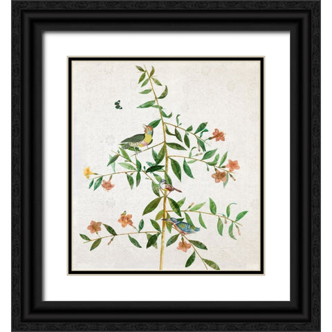 Perchin I Black Ornate Wood Framed Art Print with Double Matting by Smith, Karen