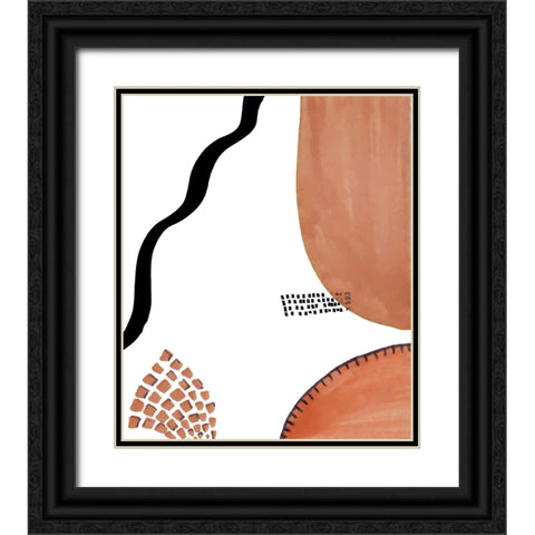 Abs I Black Ornate Wood Framed Art Print with Double Matting by Smith, Karen