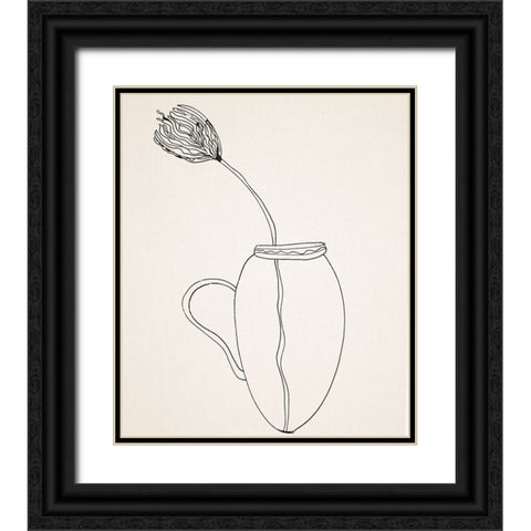 Fine Line II Black Ornate Wood Framed Art Print with Double Matting by Smith, Karen