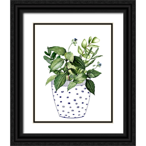 In the Pot I Black Ornate Wood Framed Art Print with Double Matting by Smith, Karen