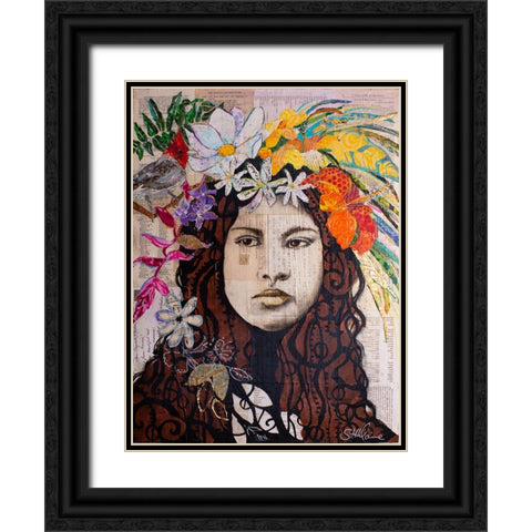 Wicked Wahine Black Ornate Wood Framed Art Print with Double Matting by St Hilaire, Elizabeth