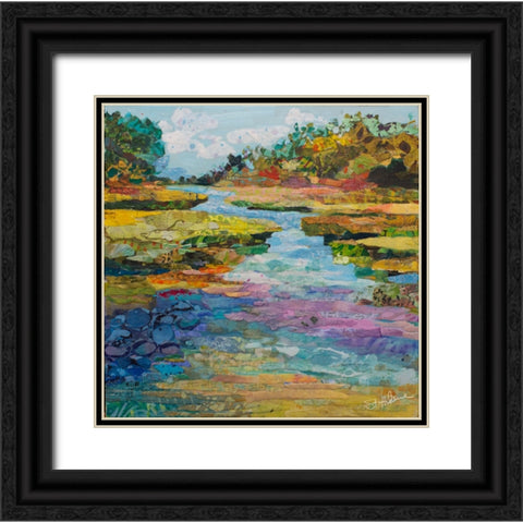 River View I Black Ornate Wood Framed Art Print with Double Matting by St Hilaire, Elizabeth