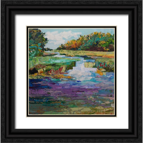 River View II Black Ornate Wood Framed Art Print with Double Matting by St Hilaire, Elizabeth