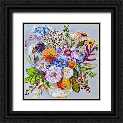 Mixed Floral Black Ornate Wood Framed Art Print with Double Matting by St Hilaire, Elizabeth