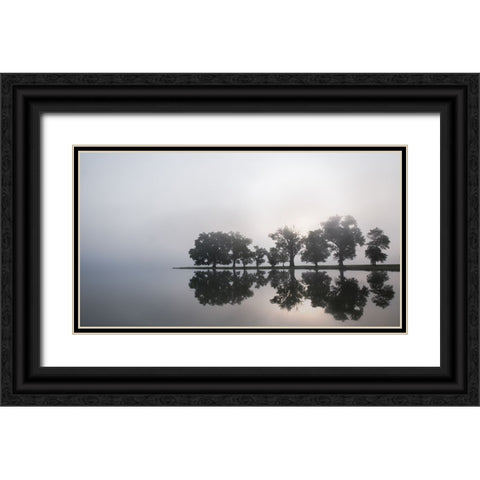 Before my coffee Black Ornate Wood Framed Art Print with Double Matting by Linkhart, Andy