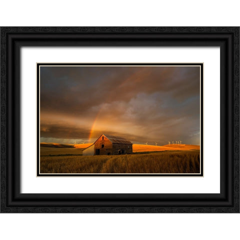 Witness of the Rainbow Black Ornate Wood Framed Art Print with Double Matting by Fan, John