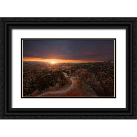 Bryce Canyon Black Ornate Wood Framed Art Print with Double Matting by Zhong, John-Mei
