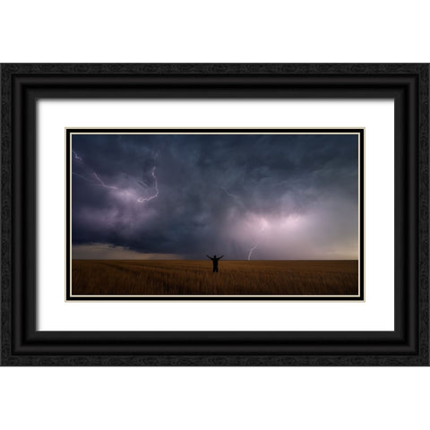 Zeus Black Ornate Wood Framed Art Print with Double Matting by Morgan, Miles