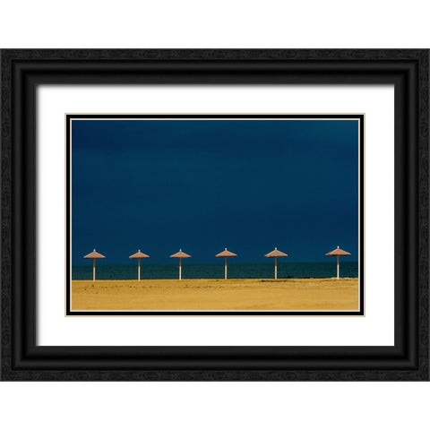 Coming Hurricane Black Ornate Wood Framed Art Print with Double Matting by Kovach, Andriy