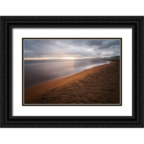 Silence-Sea and Sky Black Ornate Wood Framed Art Print with Double Matting by Wrobel, Karsten