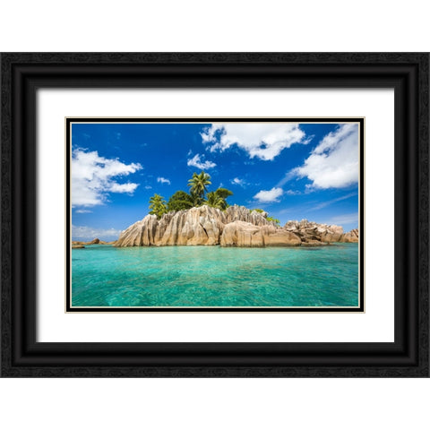 Dream Island Black Ornate Wood Framed Art Print with Double Matting by Dmowski, Bartosz