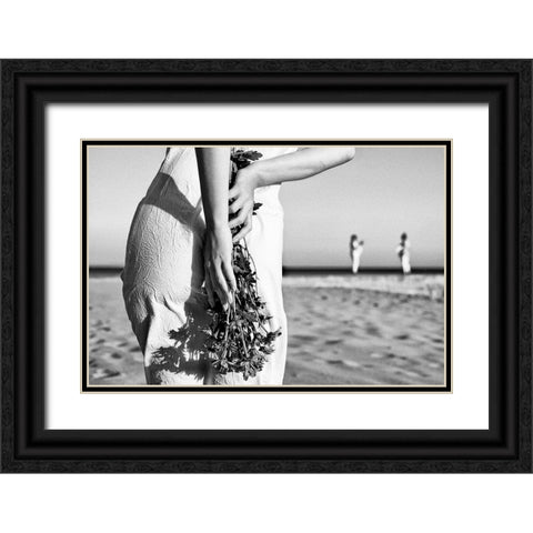 All that hidden love Black Ornate Wood Framed Art Print with Double Matting by Melo, Josefina
