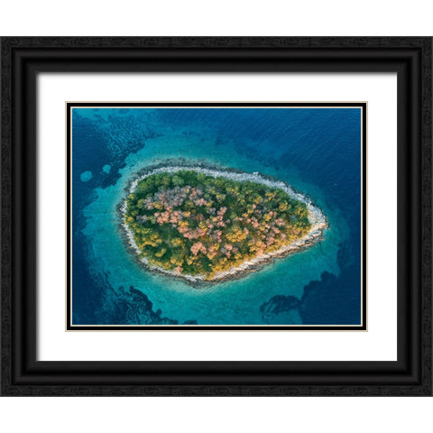 Island Black Ornate Wood Framed Art Print with Double Matting by Kravanja, Jure