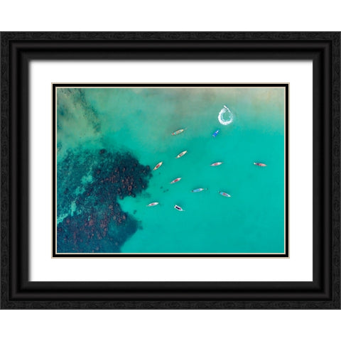 Bullet time Black Ornate Wood Framed Art Print with Double Matting by Chengzhou, Zhou