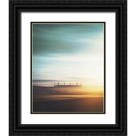 Placidity Black Ornate Wood Framed Art Print with Double Matting by Hennen, Marcus