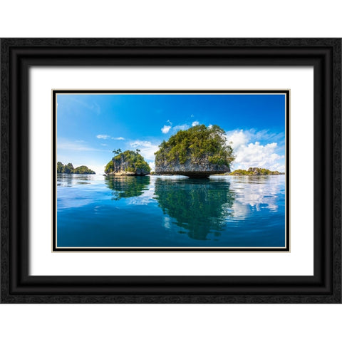 Raja Ampat Islands Black Ornate Wood Framed Art Print with Double Matting by Gabriel, Barathieu