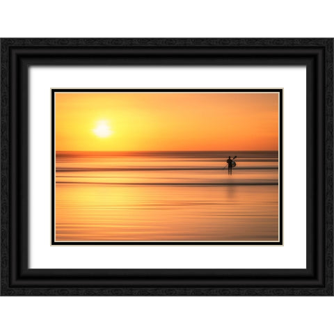 Wait the Moment Black Ornate Wood Framed Art Print with Double Matting by Mauriz, Pablo