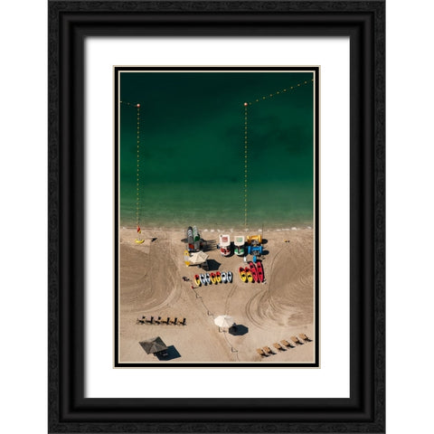 On the beach Black Ornate Wood Framed Art Print with Double Matting by Kravanja, Jure