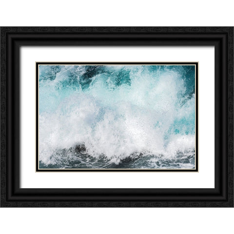 Voice of the waves Black Ornate Wood Framed Art Print with Double Matting by Matsuo, Kaiki