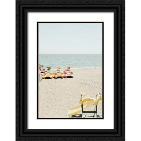 Beach 015 Black Ornate Wood Framed Art Print with Double Matting by Artographie Studio