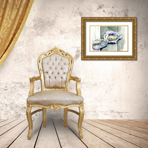 On the Half Shell Gold Ornate Wood Framed Art Print with Double Matting by Brent, Paul