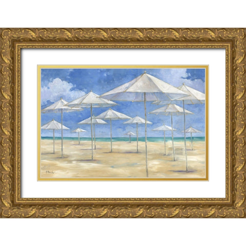 Blanco Beach I Gold Ornate Wood Framed Art Print with Double Matting by Brent, Paul