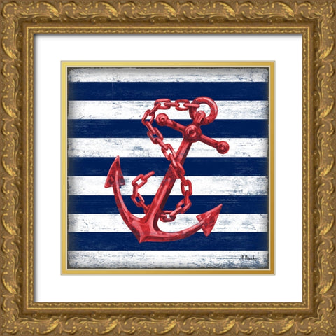 Westerly Anchor II Gold Ornate Wood Framed Art Print with Double Matting by Brent, Paul