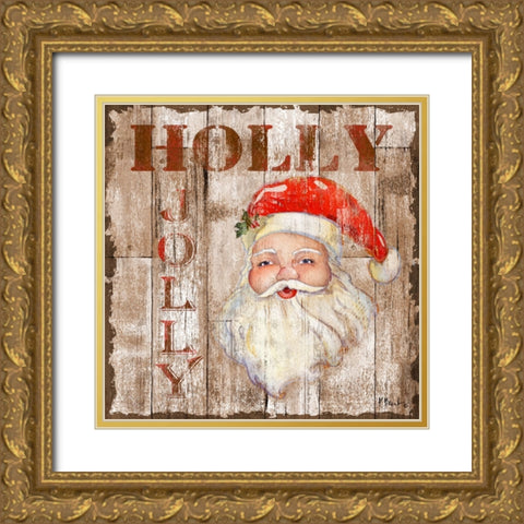 Vintage Christmas I Gold Ornate Wood Framed Art Print with Double Matting by Brent, Paul