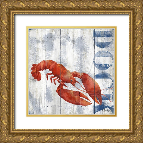 Tisbury Crustaceans II Gold Ornate Wood Framed Art Print with Double Matting by Brent, Paul