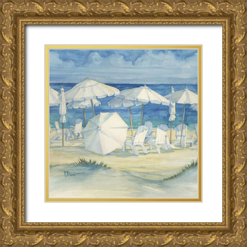 White Dune Beach I Gold Ornate Wood Framed Art Print with Double Matting by Brent, Paul