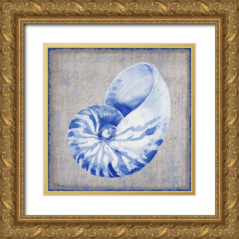 Grenada Shells I - Linen Gold Ornate Wood Framed Art Print with Double Matting by Brent, Paul