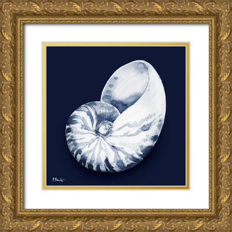 Grenada Shells I - Midnight Gold Ornate Wood Framed Art Print with Double Matting by Brent, Paul