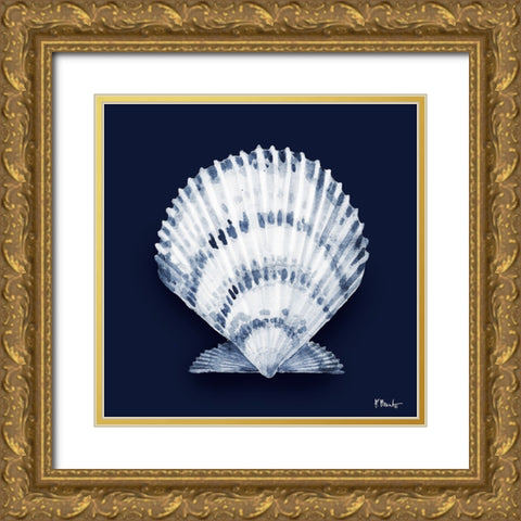 Grenada Shells II - Midnight Gold Ornate Wood Framed Art Print with Double Matting by Brent, Paul