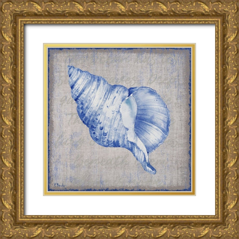Grenada Shells III - Linen Gold Ornate Wood Framed Art Print with Double Matting by Brent, Paul