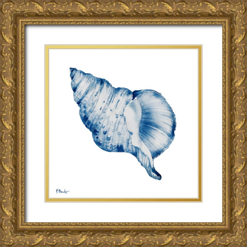 Grenada Shells III - Indigo Gold Ornate Wood Framed Art Print with Double Matting by Brent, Paul