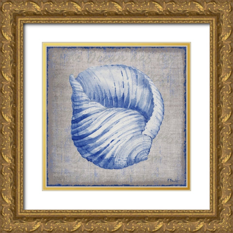 Grenada Shells IV - Linen Gold Ornate Wood Framed Art Print with Double Matting by Brent, Paul